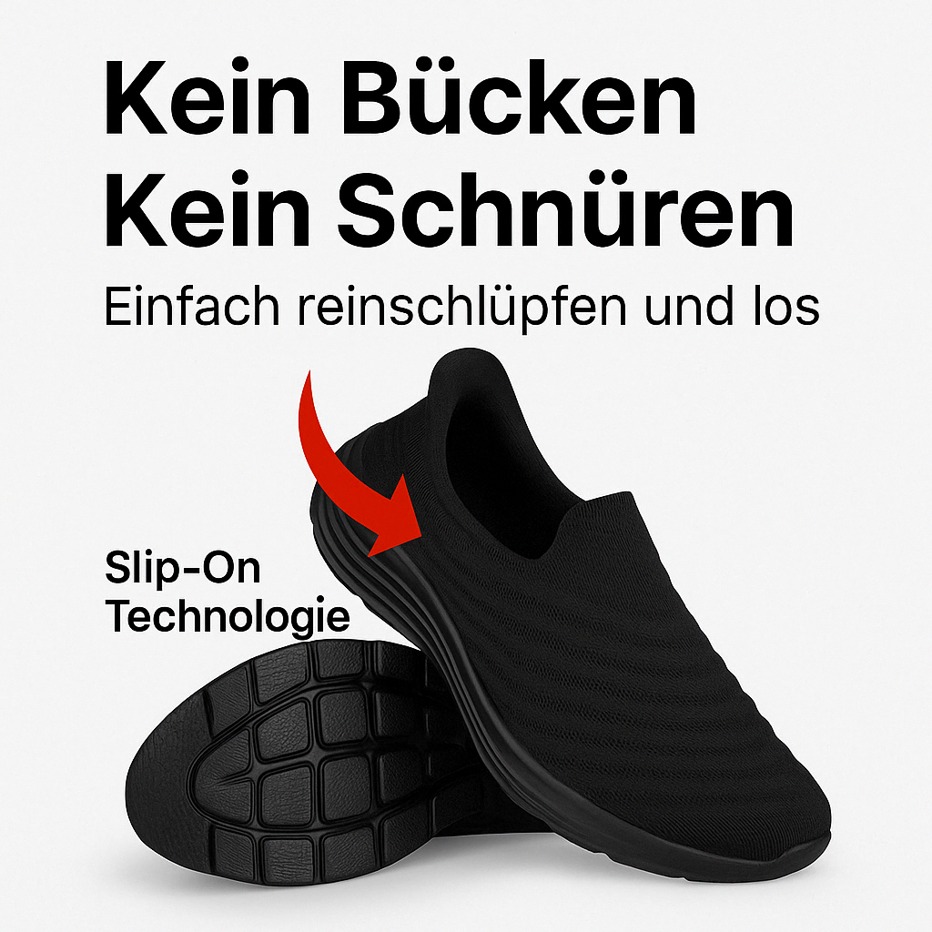 Slip On Sneaker Damen – Stoff Slip In Schlupf Sneaker – Damen Sneaker zum Reinschlüpfen ohne Schnürsenkel