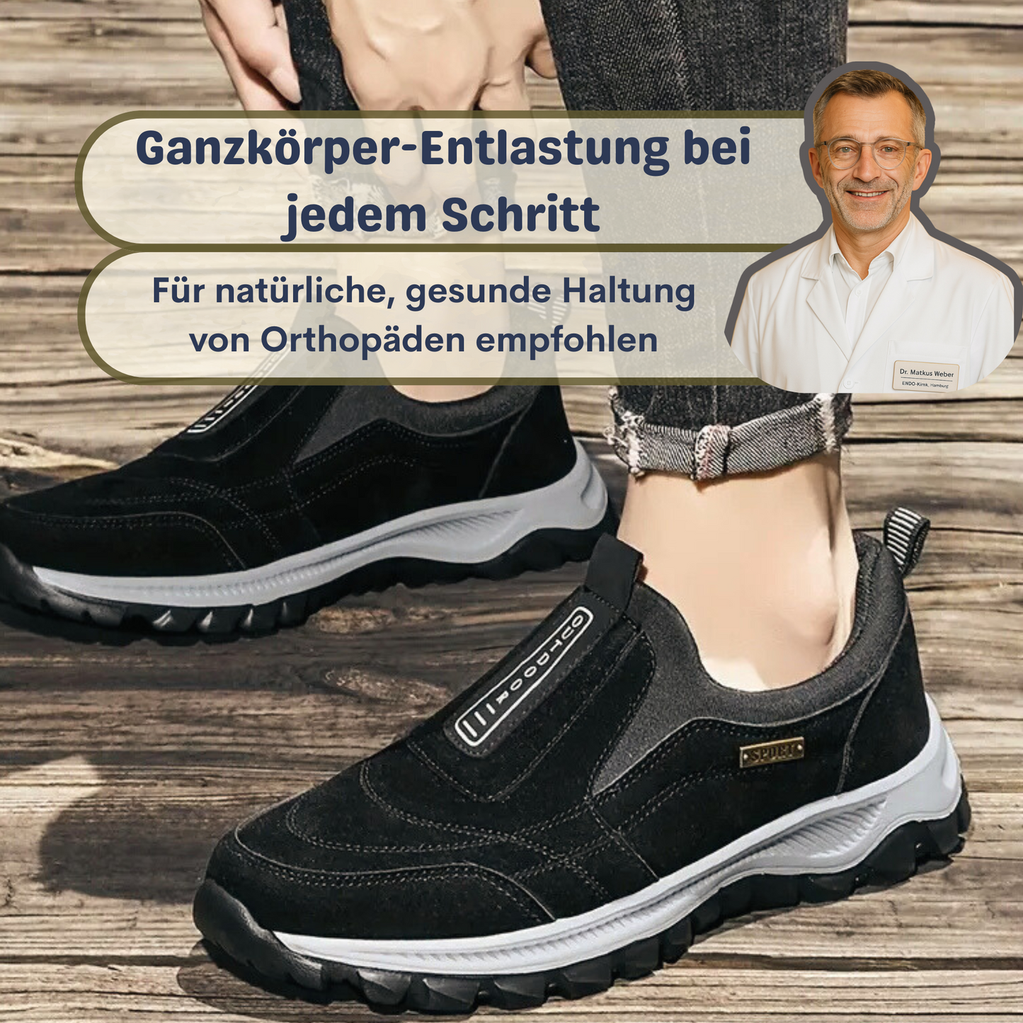 1+1 Aktion Ergonomischer Schuh zur Schmerzlinderung- OrthoMotion Unisex