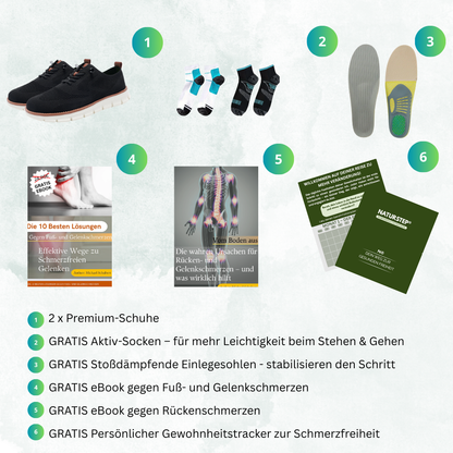 Schmerzfreier Alltagsschuh für Arbeit & Freizeit – EaseLine Pro